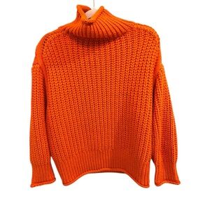 Vici chunky knit sweater size medium orange EUC H0914